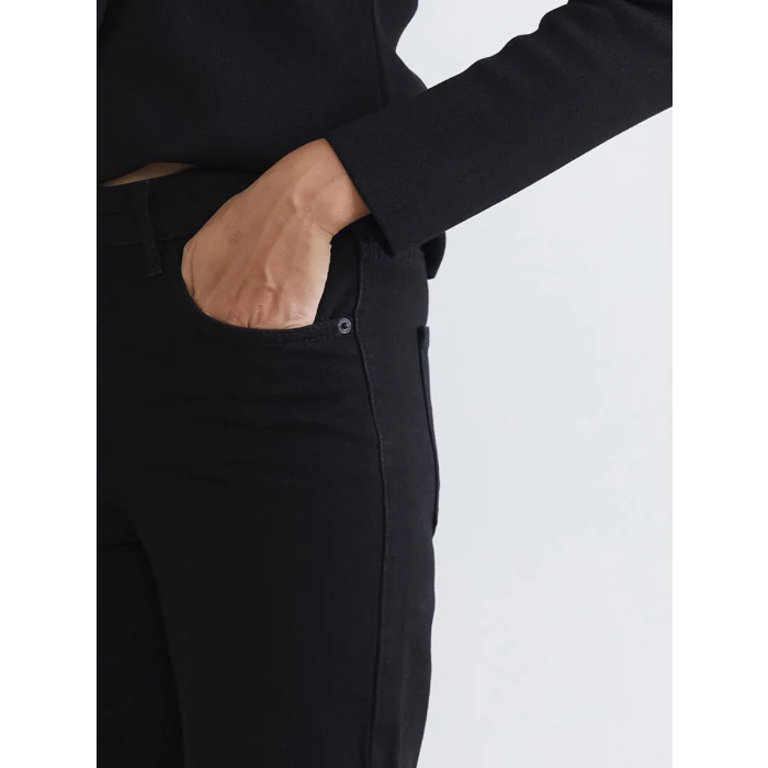 LCW Jeans Siyah Wideleg Kadın Jean Pantolon