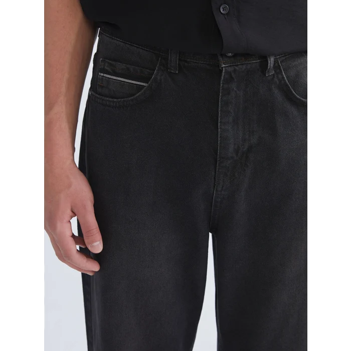 LCW Jeans Siyah Baggy Fit Erkek Jean Pantolon