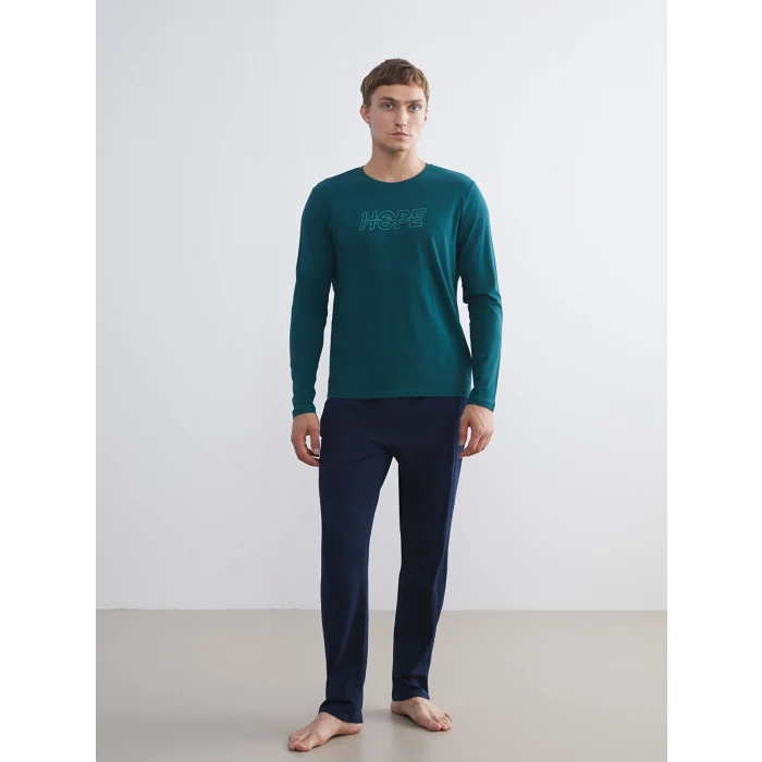 LC WAIKIKI Yeşil Standart Kalıp Erkek Pijama Takımı