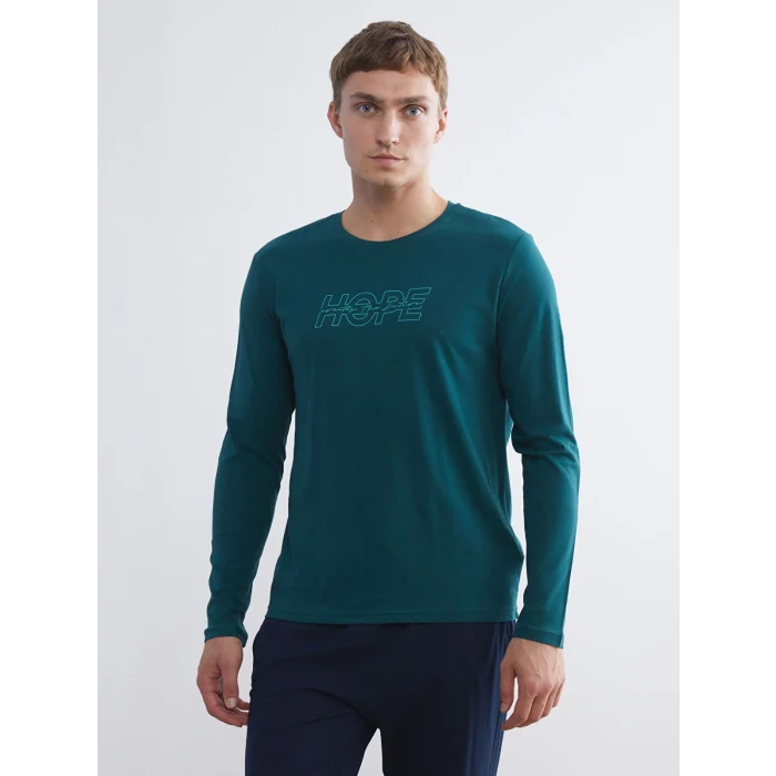 LC WAIKIKI Yeşil Standart Kalıp Erkek Pijama Takımı