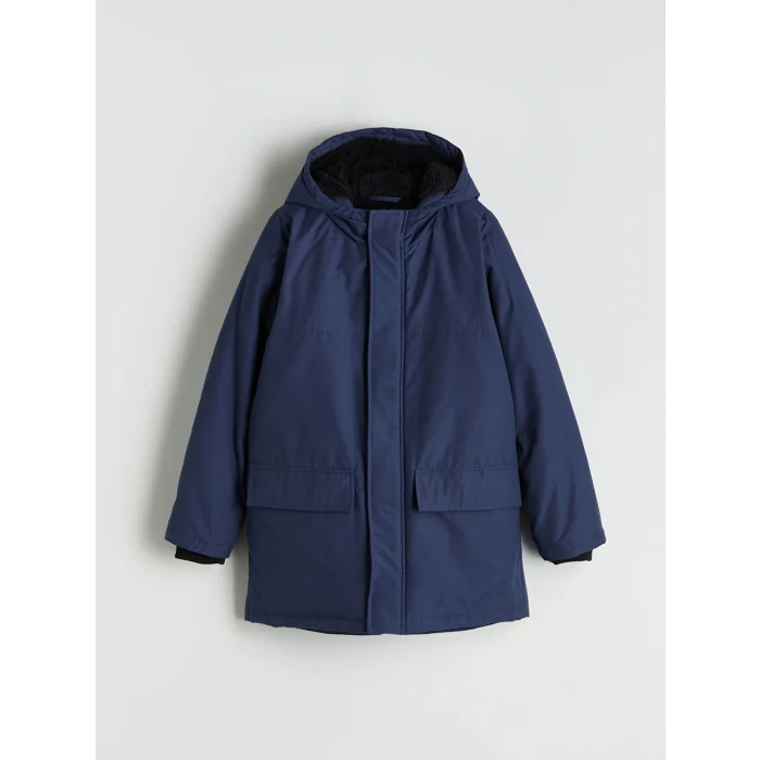 LCW Kids Lacivert Kapüşonlu Erkek Çocuk Mont