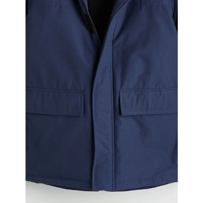 LCW Kids Lacivert Kapüşonlu Erkek Çocuk Mont