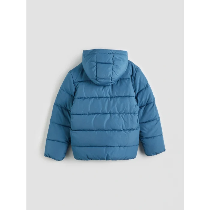 LCW Kids İndigo Kapüşonlu Erkek Çocuk Şişme Mont
