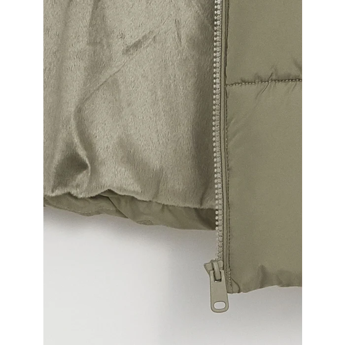 LCW Vision Haki Kadın Kapüşonlu Düz Şişme Mont