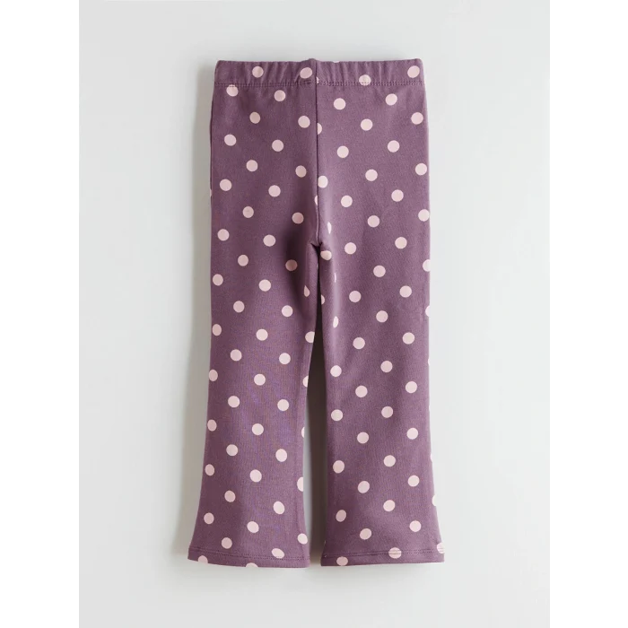 LCW Kids Mor Bisiklet Yaka Kız Çocuk Sweatshirt ve Tayt