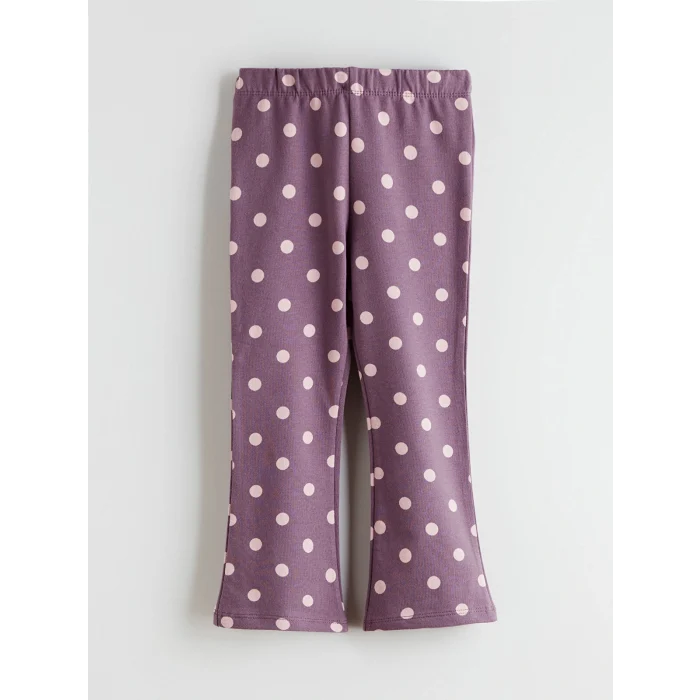 LCW Kids Mor Bisiklet Yaka Kız Çocuk Sweatshirt ve Tayt