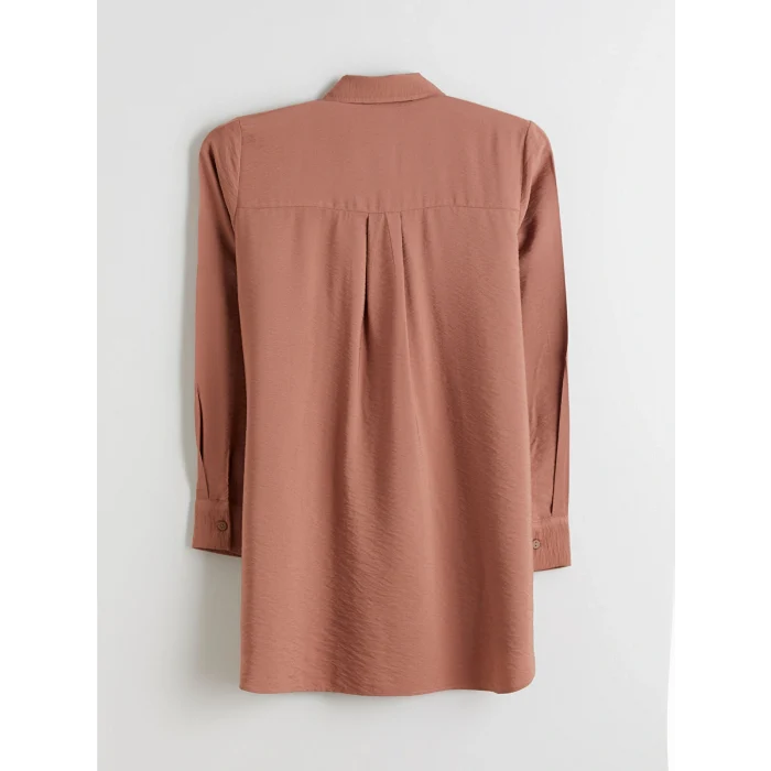 LCWAIKIKI Classic Kahverengi Dokulu Kadın Gömlek Tunik