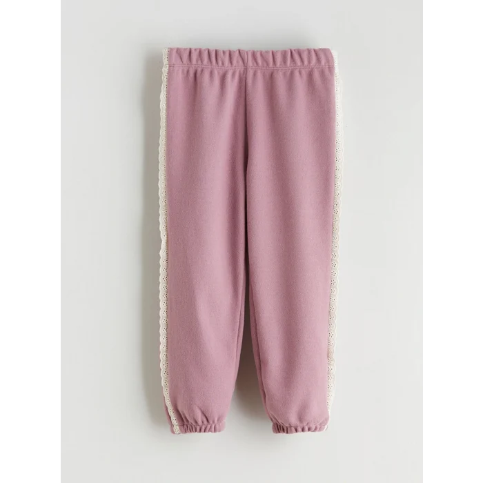 LCW Kids Pembe Bebe Yaka Kız Çocuk Sweatshirt ve Eşofman Altı