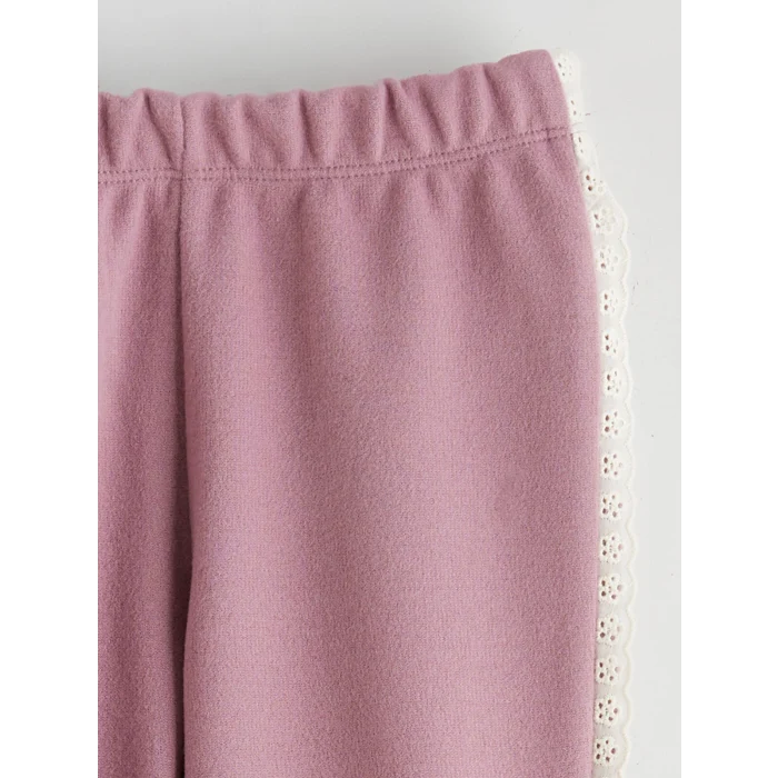 LCW Kids Pembe Bebe Yaka Kız Çocuk Sweatshirt ve Eşofman Altı