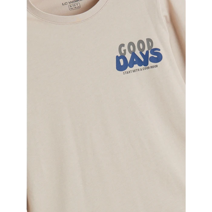 LCW Kids Gri Bisiklet Yaka Erkek Çocuk Pijama Takımı