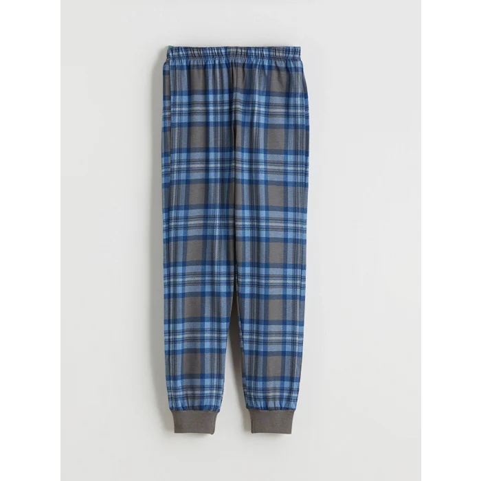 LCW Kids Gri Bisiklet Yaka Erkek Çocuk Pijama Takımı