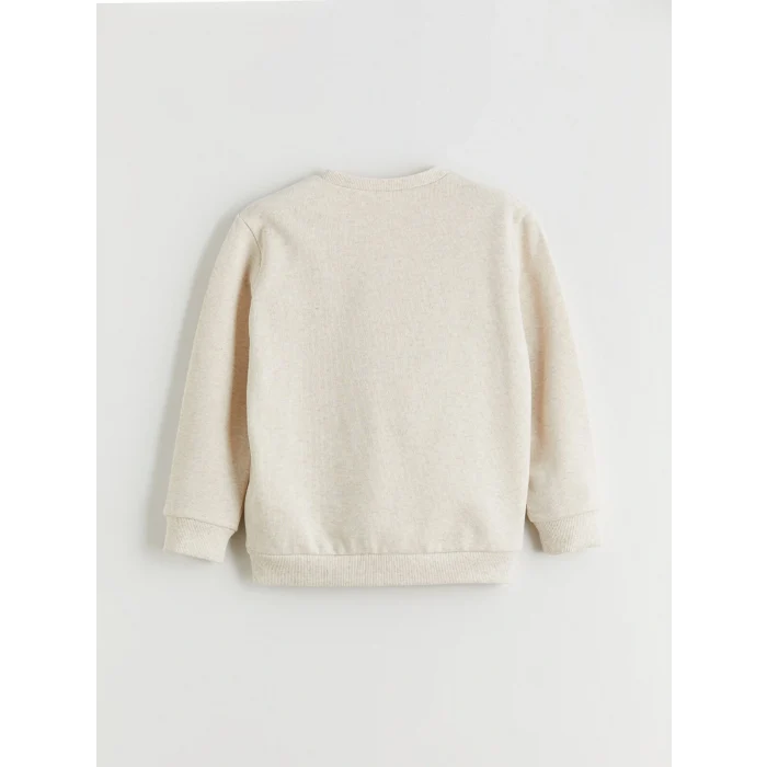 LCW Kids Beyaz Bisiklet Yaka Erkek Çocuk Sweatshirt ve Eşofman Alt