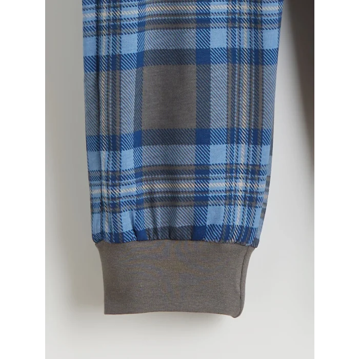 LCW Kids Gri Bisiklet Yaka Erkek Çocuk Pijama Takımı