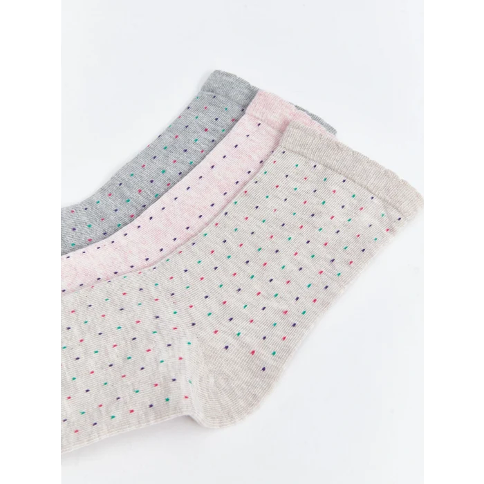 LCW DREAM Bej Desenli Kadın Soket Çorap 3lü