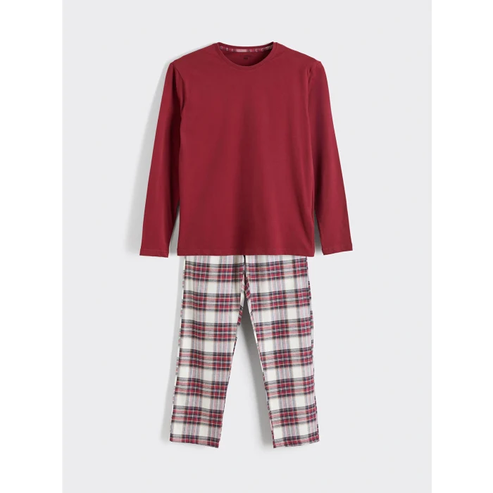 LC WAIKIKI Bordo Standart Kalıp Erkek Pijama Takımı