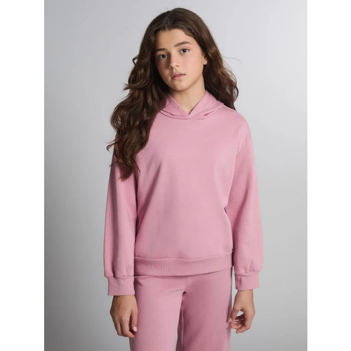 LCW Kids Lila Kapüşonlu Kız Çocuk Eşofman Takım