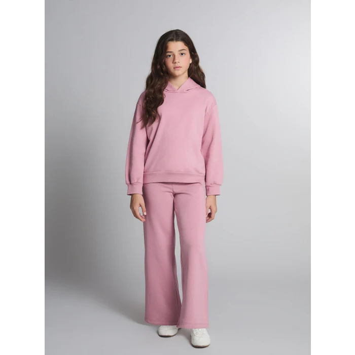 LCW Kids Lila Kapüşonlu Kız Çocuk Eşofman Takım