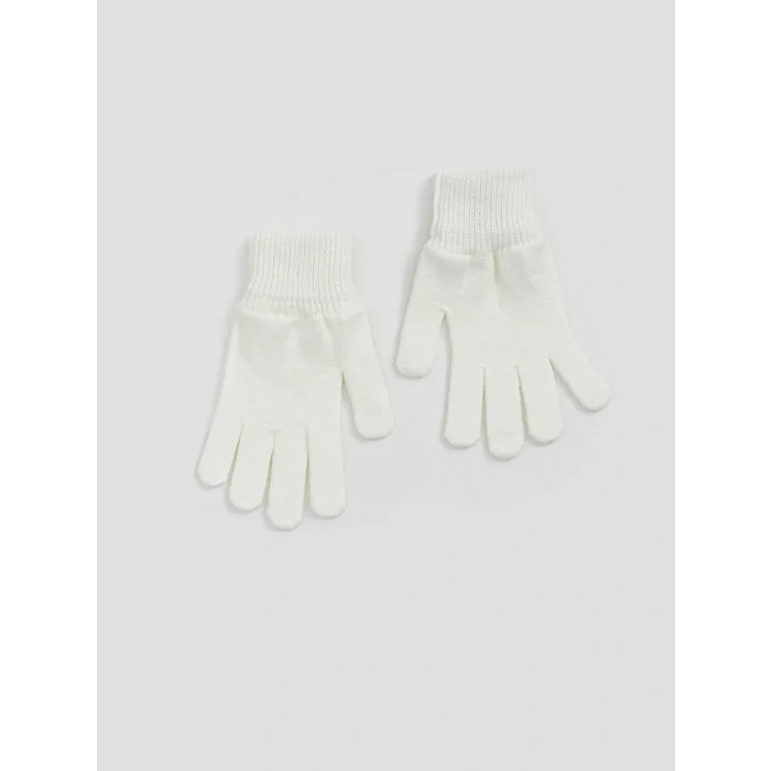 LCW ACCESSORIES Bej Basic Kız Çocuk Triko Eldiven