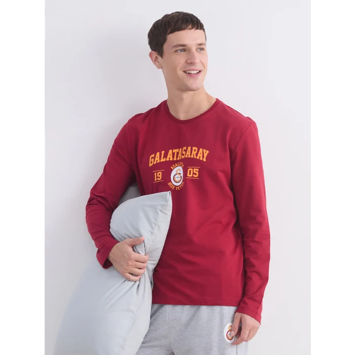 LC WAIKIKI Kırmızı Galatasaray Baskılı Erkek Pijama Takımı