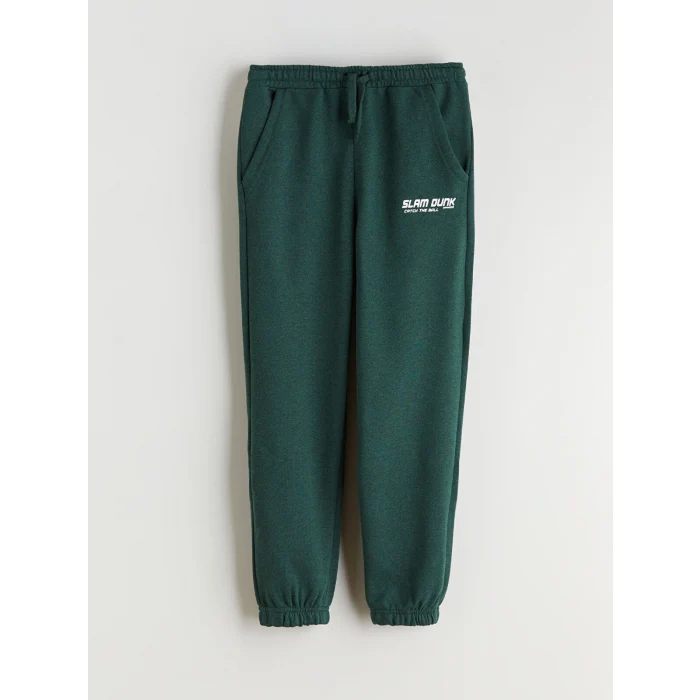 LCW Kids Yeşil Beli Lastikli Erkek Çocuk Jogger Eşofman Altı