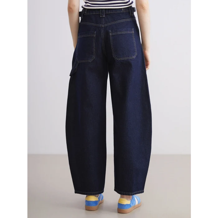 XSIDE İndigo Baggy Fit Kadın Jean Pantolon