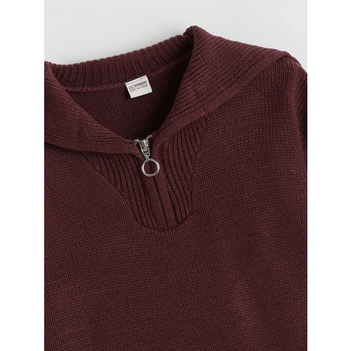 LCW Kids Mürdüm Polo Yaka Kız Çocuk Kazak