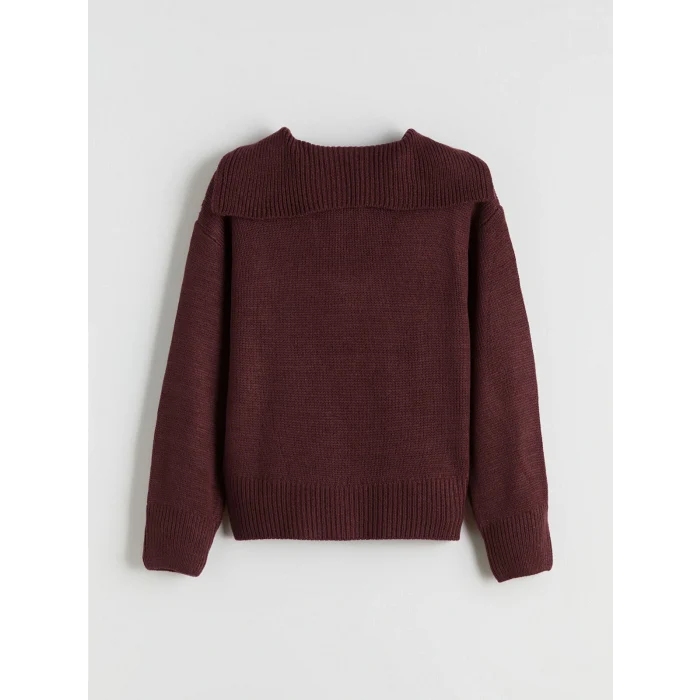 LCW Kids Mürdüm Polo Yaka Kız Çocuk Kazak