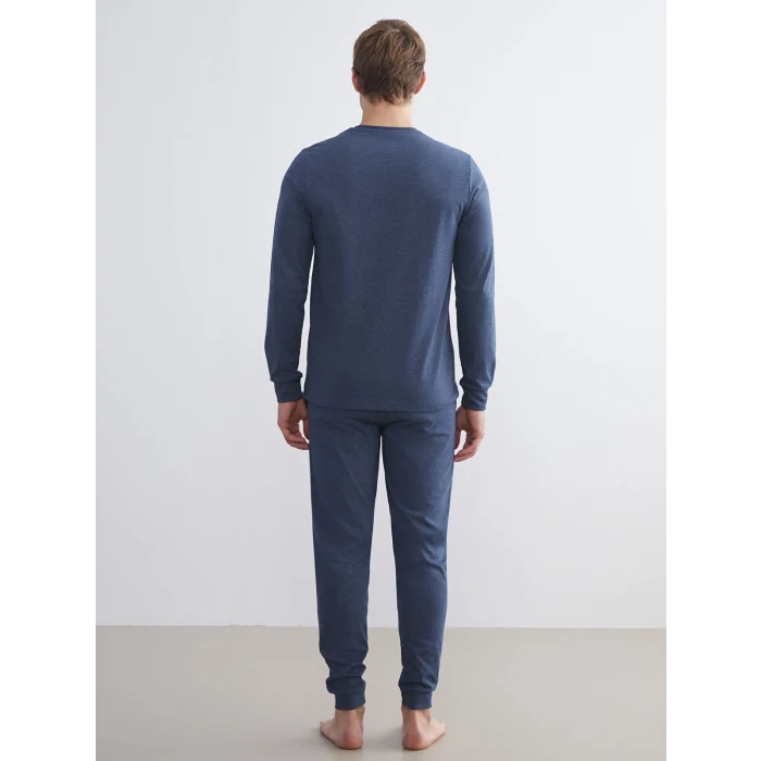 LC WAIKIKI Mavi Standart Kalıp Erkek Pijama Takımı