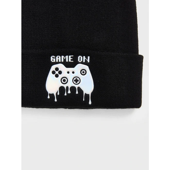 LCW ACCESSORIES Siyah Baskılı Erkek Çocuk Bere