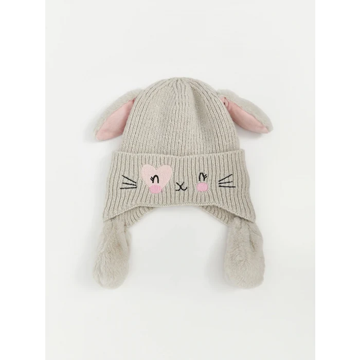 LCW ACCESSORIES Gri Hareketli Kız Çocuk Kar Şapkası