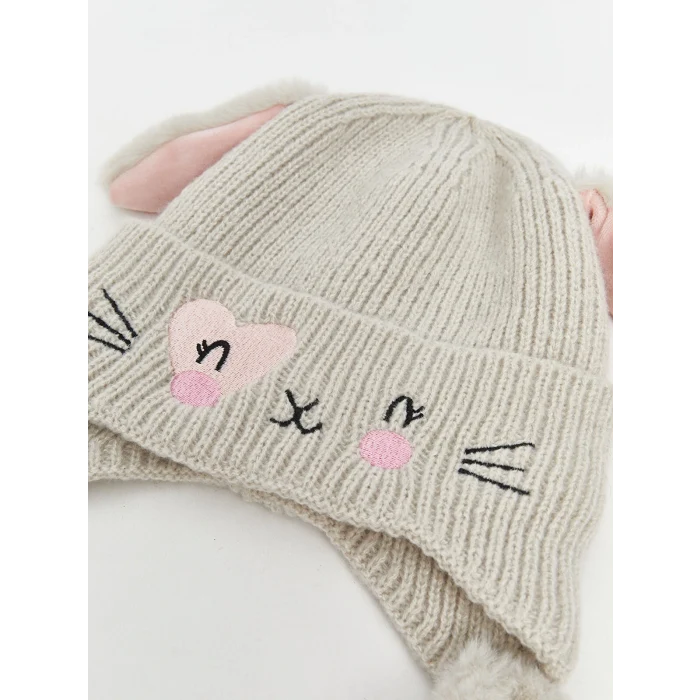 LCW ACCESSORIES Gri Hareketli Kız Çocuk Kar Şapkası