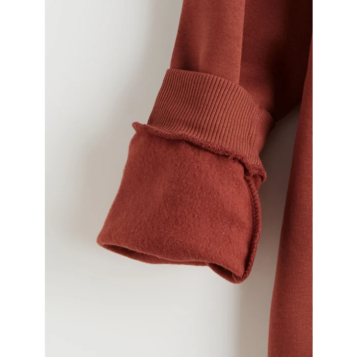 LCW Kids Turuncu Bisiklet Yaka Erkek Çocuk Kalın Sweatshirt