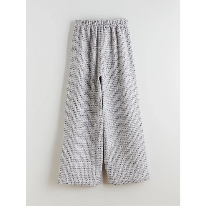 LCW Kids Gri Beli Lastikli Tüvit Kız Çocuk Pantolon