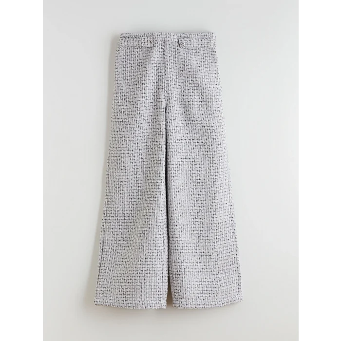 LCW Kids Gri Beli Lastikli Tüvit Kız Çocuk Pantolon