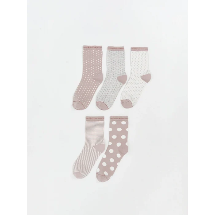 LCW DREAM Pembe Desenli Kadın Soket Çorap 5li