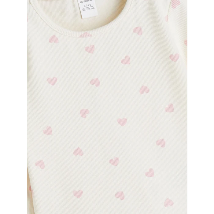 LCW Kids Pembe Bisiklet Yaka Kız Çocuk Takım 3lü