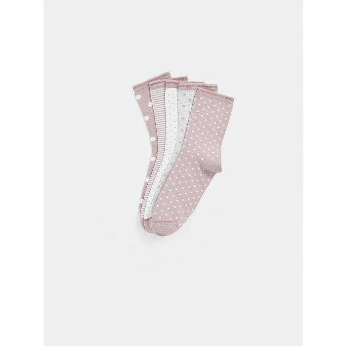 LCW DREAM Pembe Desenli Kadın Soket Çorap 5li