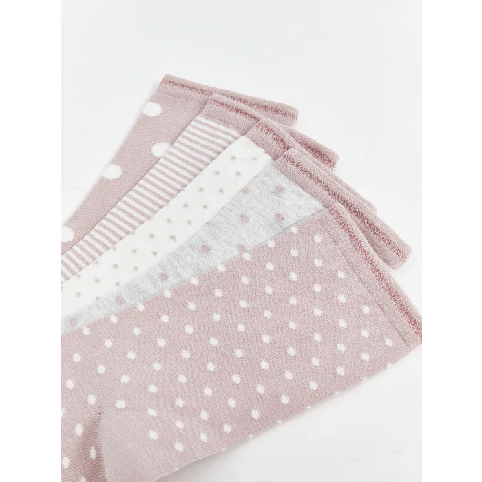 LCW DREAM Pembe Desenli Kadın Soket Çorap 5li