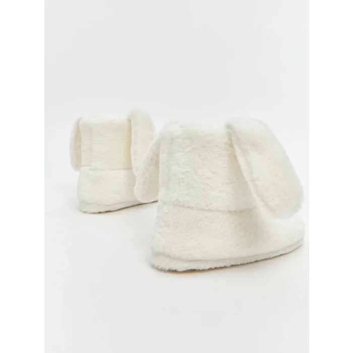 LCW STEPS Ekru Hayvan Figürlü Kız Çocuk Panduf