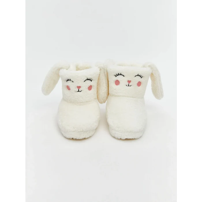 LCW STEPS Ekru Hayvan Figürlü Kız Çocuk Panduf