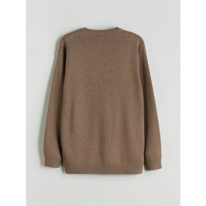 LCW Kids Kahverengi Bisiklet Yaka Erkek Çocuk Kazak