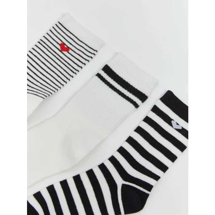 LCW DREAM Ekru Desenli Kadın Soket Çorap 5li