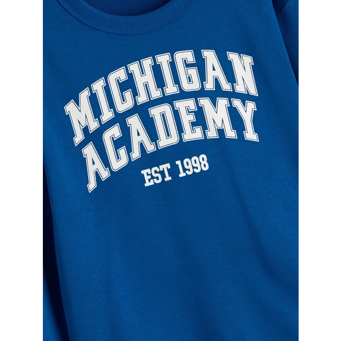 LCW Kids Mavi Bisiklet Yaka Erkek Çocuk Sweatshirt