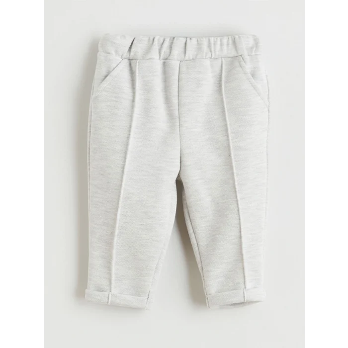 LCW baby Gri Bisiklet Yaka Erkek Bebek Sweatshirt ve Eşofman Alt 2li