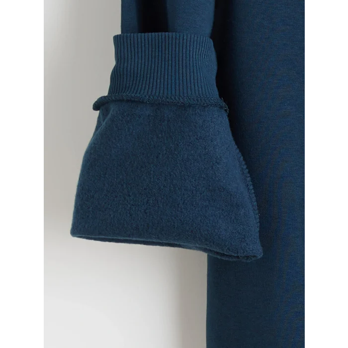 LCW Kids Petrol Bisiklet Yaka Baskılı Erkek Çocuk Sweatshirt