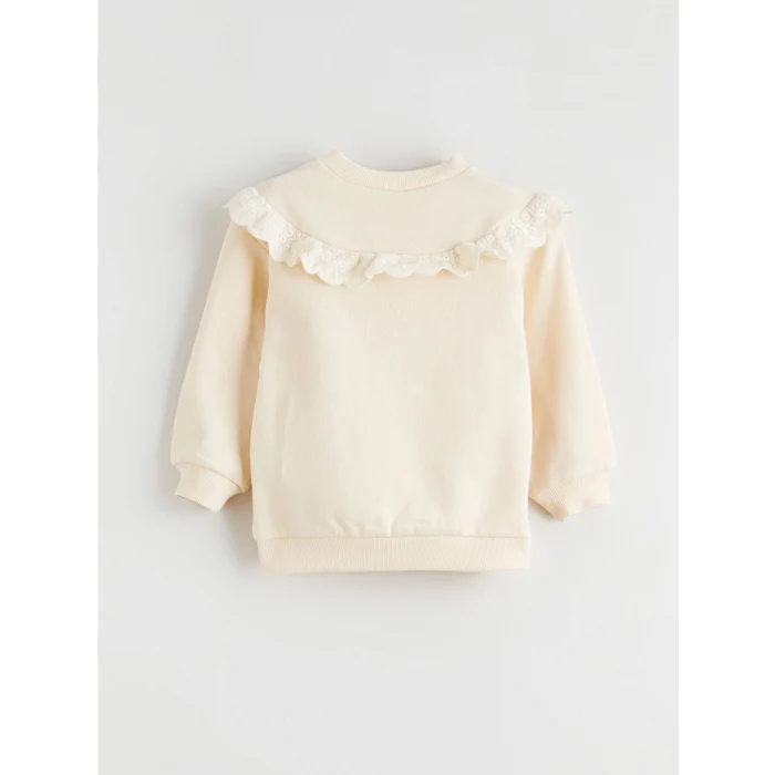 LCW baby Bej Kız Bebek Hırka ve Pantolon 2li Takım