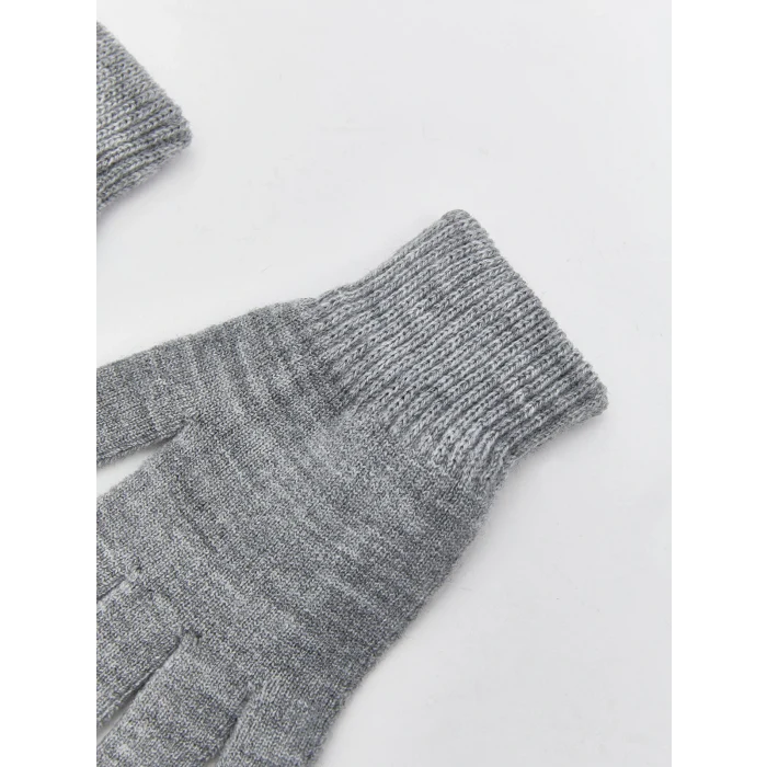 LCW ACCESSORIES Gri Basic Erkek Çocuk Triko Eldiven