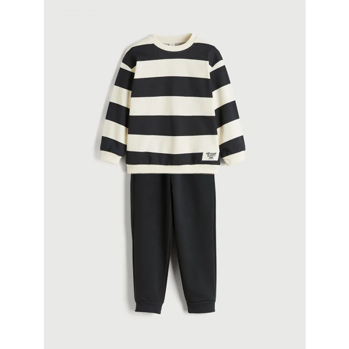 LCW Kids Bej Erkek Çocuk Sweatshirt ve Jogger Eşofman Alt 2li