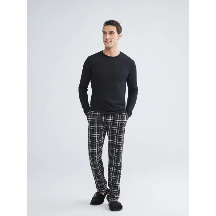 LC WAIKIKI Siyah Standart Kalıp Erkek Pijama Takımı