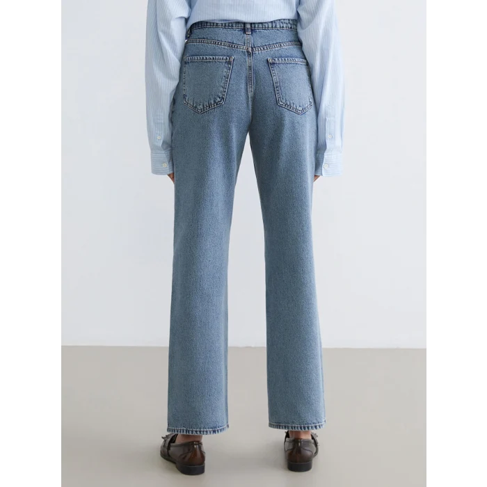 LCWAIKIKI Classic İndigo Wideleg Kadın Jean Pantolon